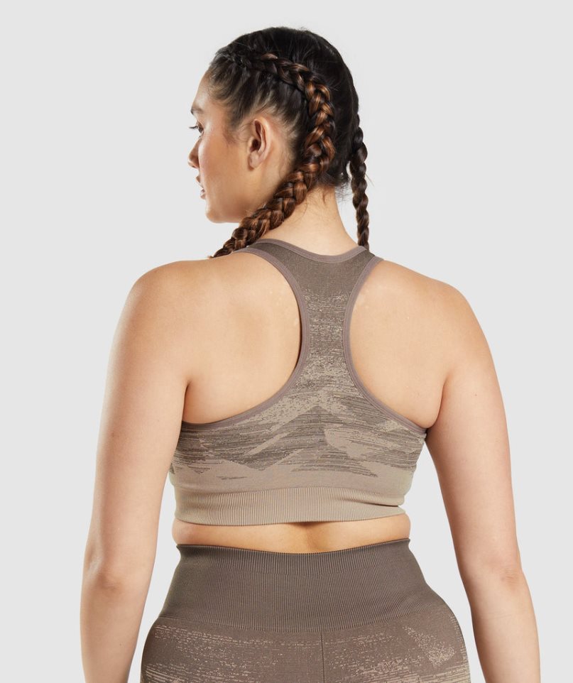 Women's Gymshark Adapt Ombre Seamless Sports Bra Brown | NZ 6PMGRU